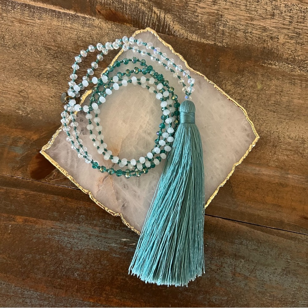 Zacasha Crystal Tassel Necklace